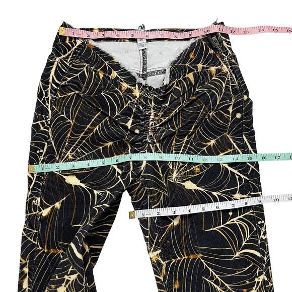 Urban Outfitters Spider Web Print Ruched V-Front Pant  26 - Picture 9 of 14